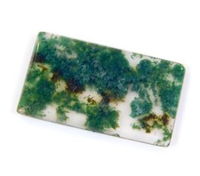 07 Cts 100 Natural Green Moss Agate Cabochon Loose Gemstone 23x13x2 mm CG 0287