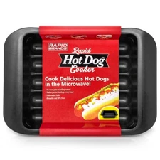 Rapid Hot Dog Cooker Microwave 2 Minute Dorm Office - Dishwasher-Safe - BPA-Free