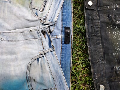 Amiri City Dragon Denim Jacket Size LARGE+ JEANS SIZE 34 EUC Amiri City Dragon Denim Jacket Size LARGE+ JEANS SIZE 34 EUC