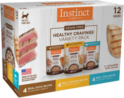 Healthy Cravings Natural Wet Cat Food Topper, Grain Free Recipe - Variety Pack,