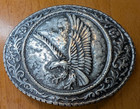Silver. Made in Italy Eagle Belt Buckle Pewter
