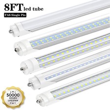 T8 T12 8FT LED Tube Light 45W 72W 120W FA8 Single Pin 8 Foot LED Shop Light Bulb