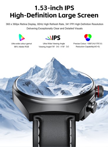 Bluetooth Headset Smart Watch Touch Screen Music Call Wristwatches for CellPhone - 第 5/18 張圖片
