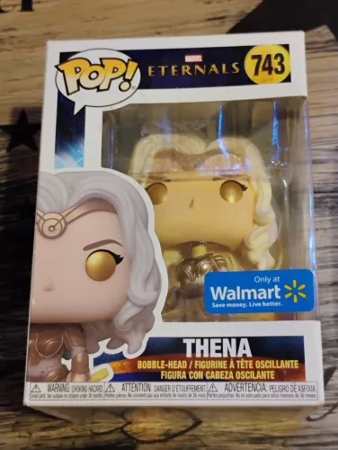 Funko Pop! Marvel Eternals Thena Figure #729 with EE Exclusive Collector Card