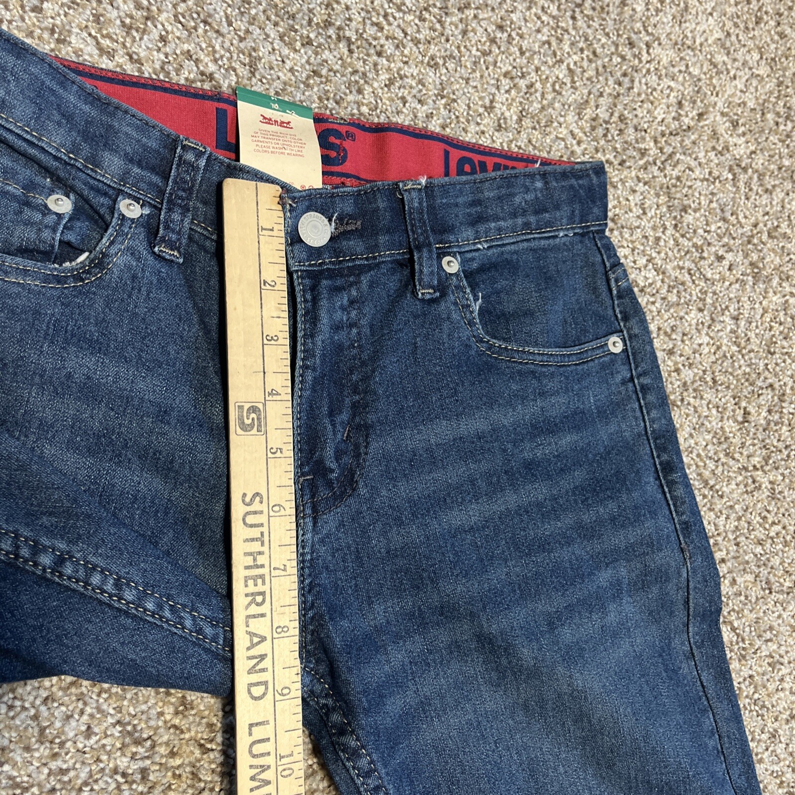 NEW Levis 511 Slim Boys Jeans 14 Reg Flex Stretch Straight Leg Adjustable Youth - View 9