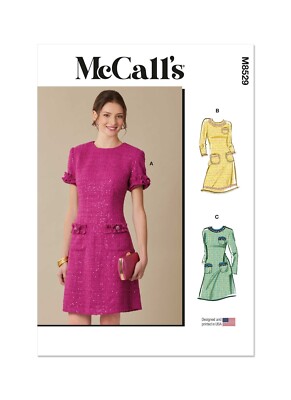 McCalls Schnittmuster M8529 - Kleid - Etuikleid mit langem oder kurzem Arm