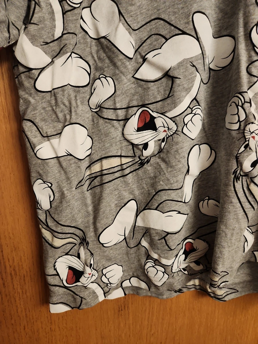 MENS DIVIDED BY Hu0026amp;M LOONEY TUNES BUGS BUNNY COLLECTION GRAY T-SHIRT  SIZE LARGE | eBay