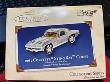  MI  Hallmark 2003 Ornament 1963 Corvette Sting Ray Coupe Classic Car 13 NIB