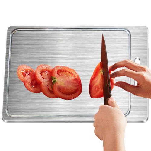 Cutting Board Double-Sided Stainless Steel Chopping Board for Kitchen - Picture 2 of 18