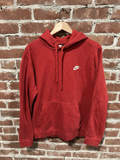 Nike Sportswear Womens Red Pullover Hooded Sw...