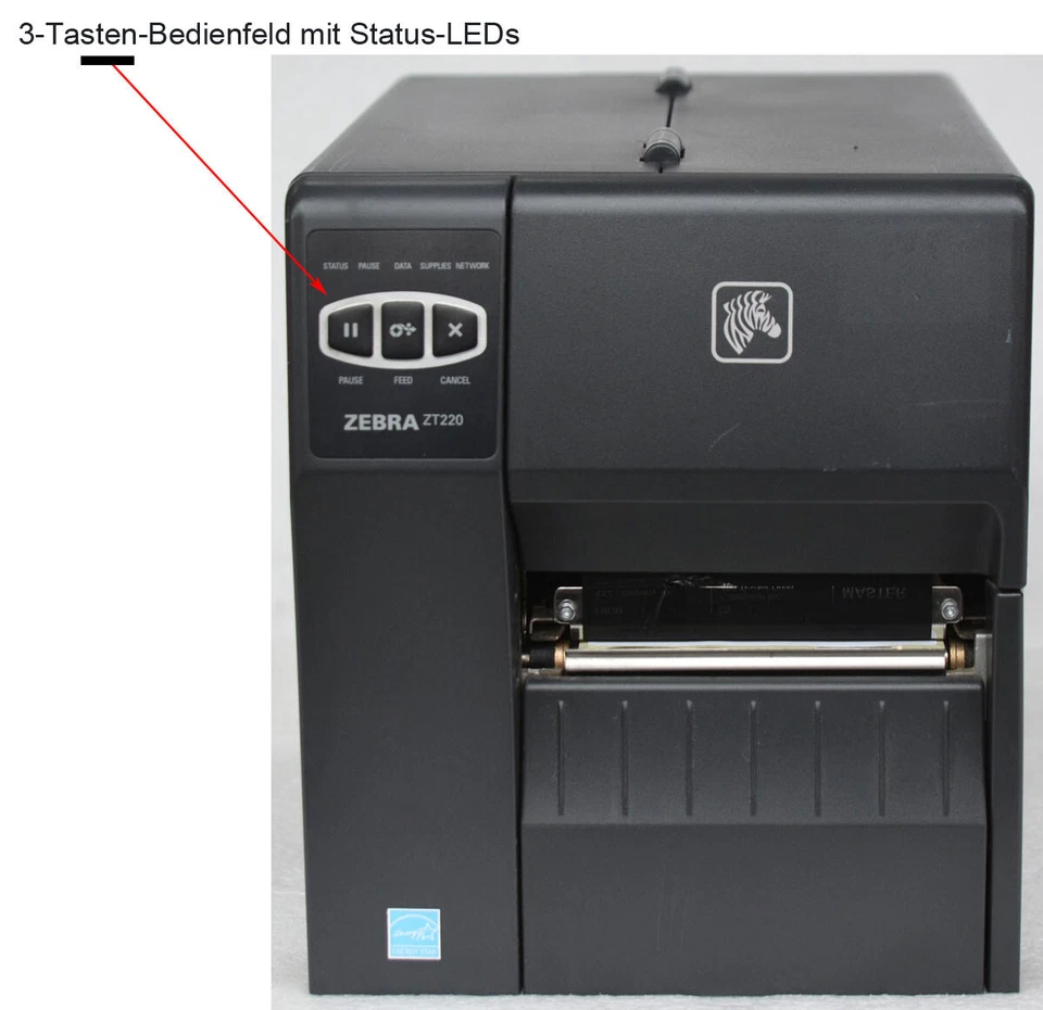 ZEBRA ZT220 ETIKETTENDRUCKER THERMODIREKT TRANSFER DRUCKER USB RS-232 LABEL M916 - Bild 4 von 4