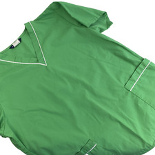 Green With White Trim Scrub Top Shirt Uniform Size XL XLarge Women