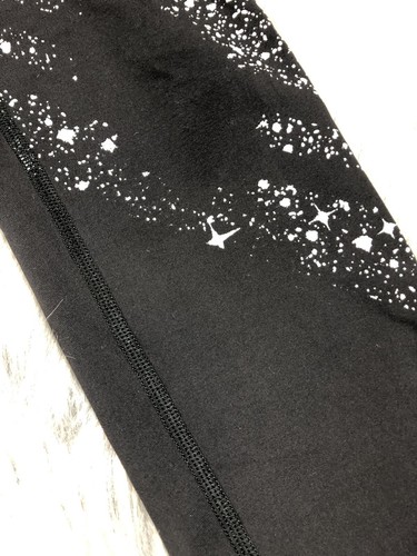 Ivivva Girls Sz 14 Black Rhythmic Luxtreme Athletic Leggings Star Print - Picture 7 of 9