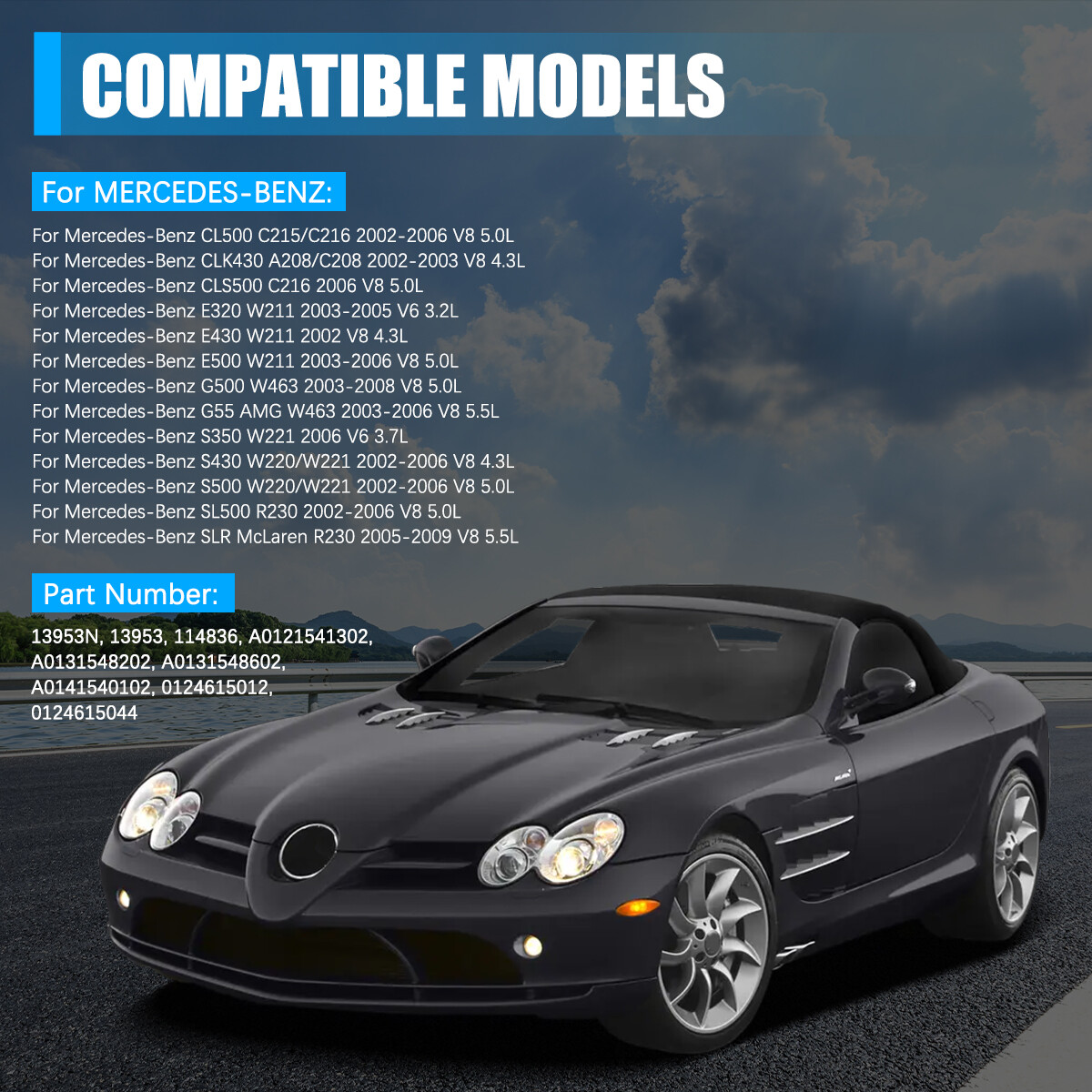 NEW Alternator For Mercedes-Benz CL500 E320 E430 E500 G500 SLR McLaren 13953N