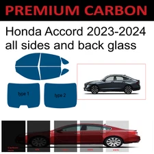 Premium Carbon Window Tint fits Honda Accord 2023-2024 precut window tint