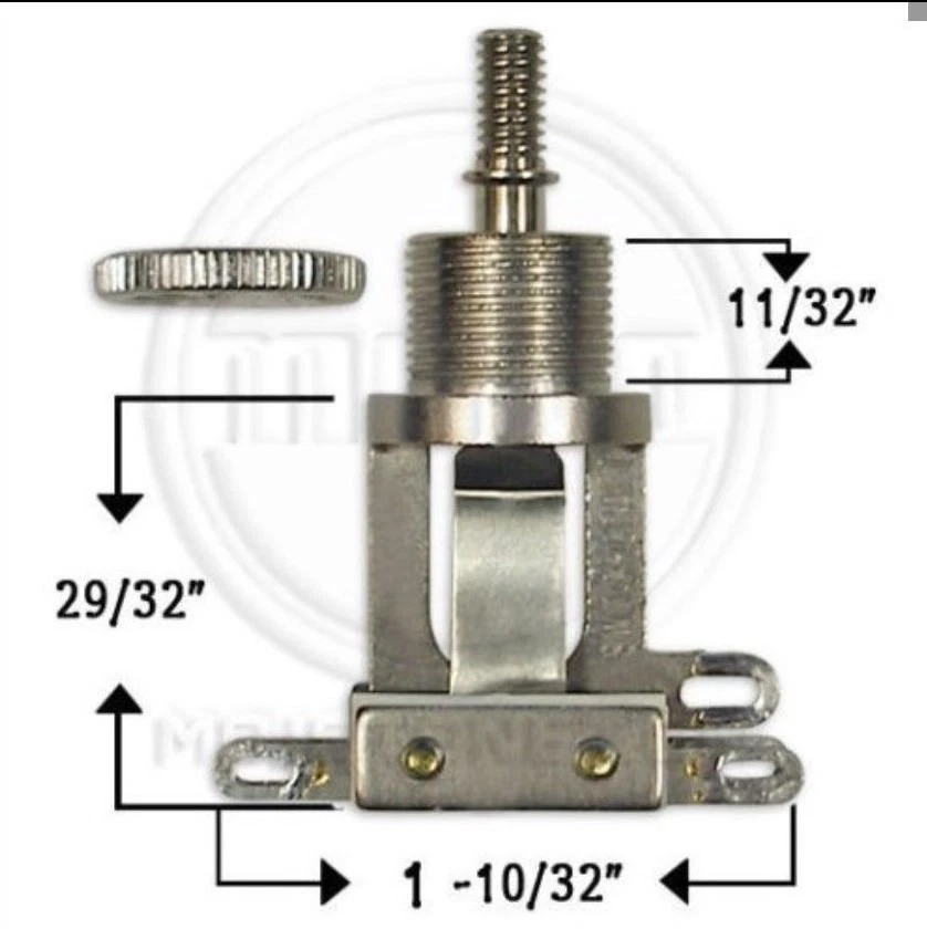 Switchcraft 3 Way Toggle Switch SHORT for USA Gibson Les Paul ES335 SG Guitar
