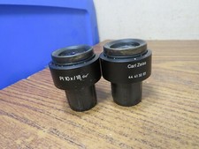 Pair of Carl Zeiss 44 41 32 Pl 10X/18 Laboratory Microscope Eyepiece Ocular Lens