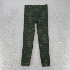 Spanx Leggings Womens Medium Look At Me Now High Rise Shaping Cropped Green Camo