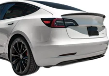 Rear Trunk Spoiler Wing For 2017-2023 2019 Tesla Model 3 Carbon Fiber Look