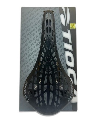 Tioga Spyder Stratum Titanium Bike Saddle Hollow Ti Rails 180g Black
