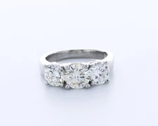 2.8 CT AGI Lab-Created Diamond D/VVS1 Round Cut Platinum Classic Engagement Ring