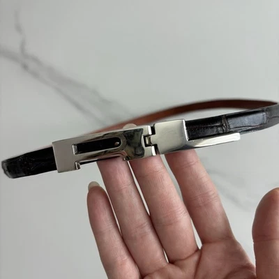 Lauren Ralph Lauren Crocodile/Alligator Waist Belt Belts for  display picture 1