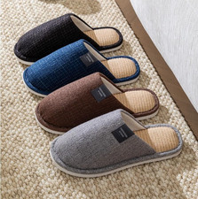 Unisex House Slippers Indoor Bedroom Floor Lightweight Quiet Flat Sole Home Shoe