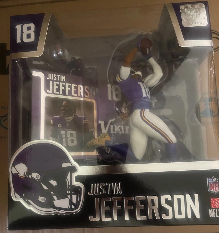 Mcfarlane Sportpicks NFL 7" Posed Figure Justin Jefferson - Minnesota Vikings - Image 3 of 4