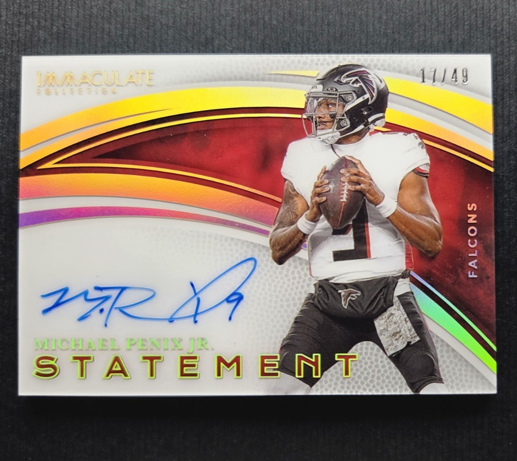 【限定49枚!!】Michael Porter Jr. RC 直筆サイン Michael Penix Jr Immaculate RC Auto /49 Falcons On Card Rookie SP