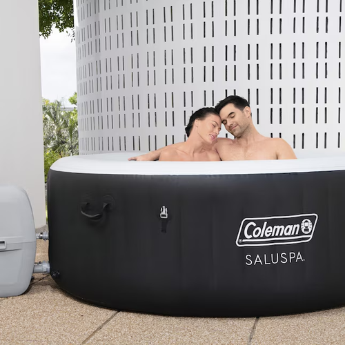 Coleman Miami AirJet Round Inflatable Hot Tub with EnergySense Cover Black - Picture 7 of 9