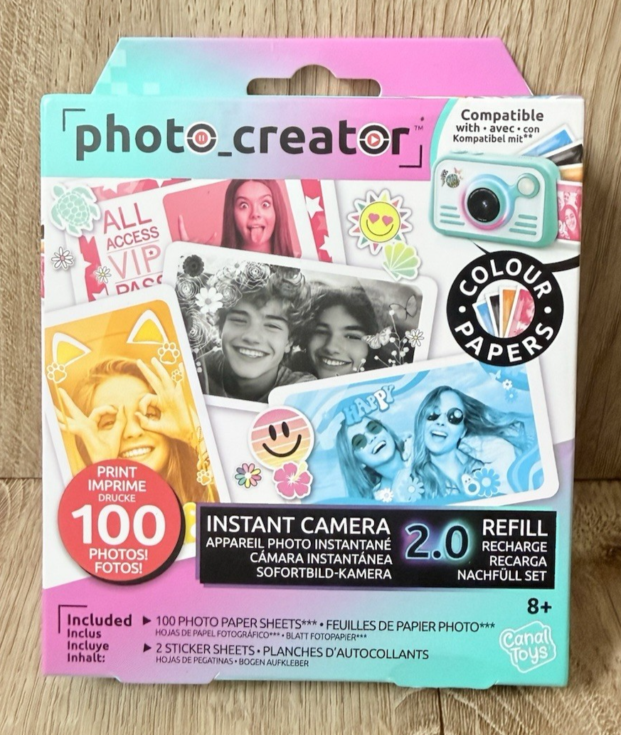 Photo Creator Instant Print Camera 2.0 100 Shot Film Refill Kit
