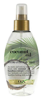 OGX Nourishing + Coconut Oil Weightless Hydrating Oil Hair Mist, Lightweight Lea