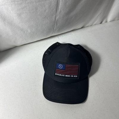 Hyperlite Wake Co USA Adjustable Strap Mesh-Back Black Hat