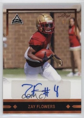 2021 Leaf Memories 1991 Base Bronze Spectrum /99 Zay Flowers #GLR-ZF1 Auto 1cy5