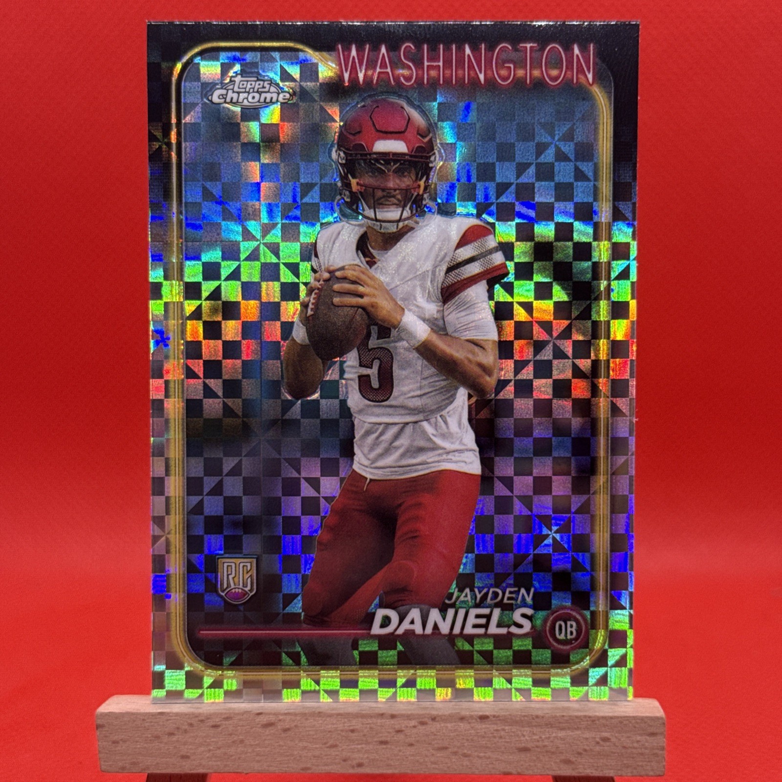 2024 Topps Chrome - Rookies Jayden Daniels #201 X-Fractor (RC)