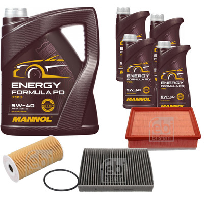 FEBI BILSTEIN Inspektionspaket 9L MANNOL Energy Formula PD 5W-40 für Opel