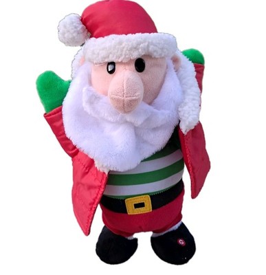 Saturday Night ''Don't Belive Me Just Watch'' Dancing Santa Music Plush Christmas