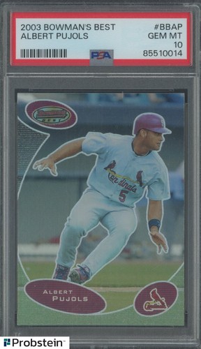 2003 Bowman's Best #BBAP Albert Pujols St Louis Cardinals PSA 10 GEM MINT