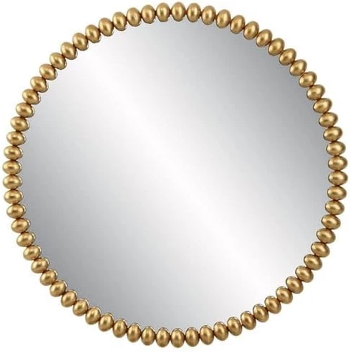 Byzantine Round Gold Mirror by  - Elegant Home Decor Accent - Picture 2 of 2