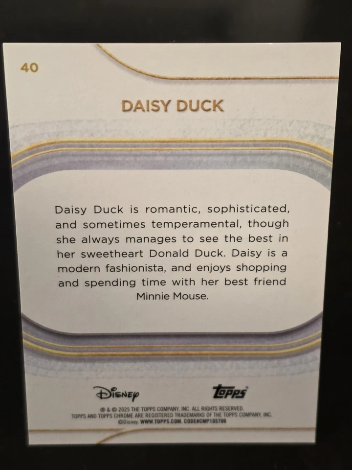 2025 Topps Disney Sapphire Daisey Duck #99/99!!!! Last On Print!!!! - Image 2 of 2