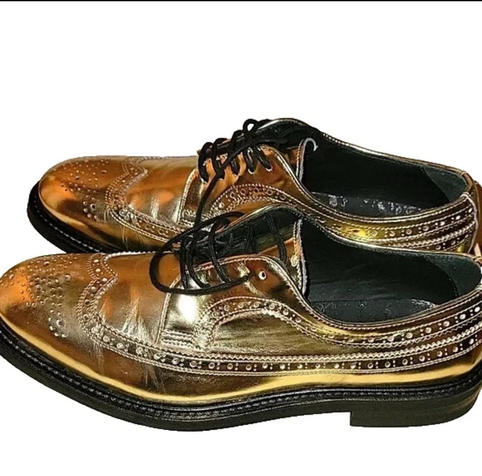 Louisa Oxford Metálico Dorado Banana Republic 42 Se Adapta a Punta de Ala 10.5/11N Foto 2 de 4