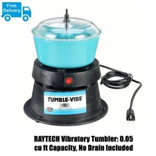 RAYTECH Vibratory Tumbler: 0.05 cu ft Capacity, No Drain Included