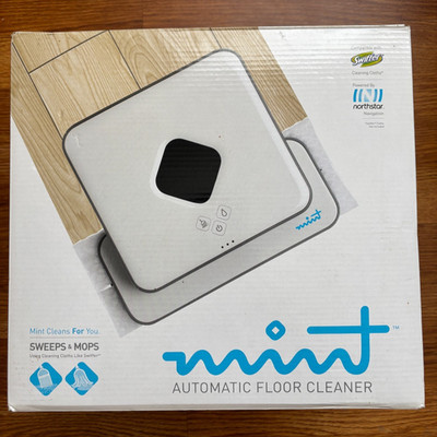 Mint 4200 White Automatic Hard Floor Mopping Robotic Vacuum & Charger - Read
