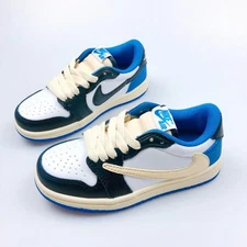 DM7866-140 Travis Scott Air Jordan 1 Low Fragment Kids Youth