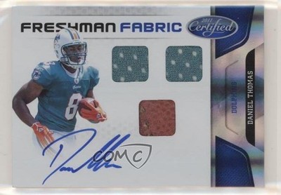 2011 Certified Freshman Fabric Mirror Blue /50 Daniel Thomas #280 Rookie RC z4k