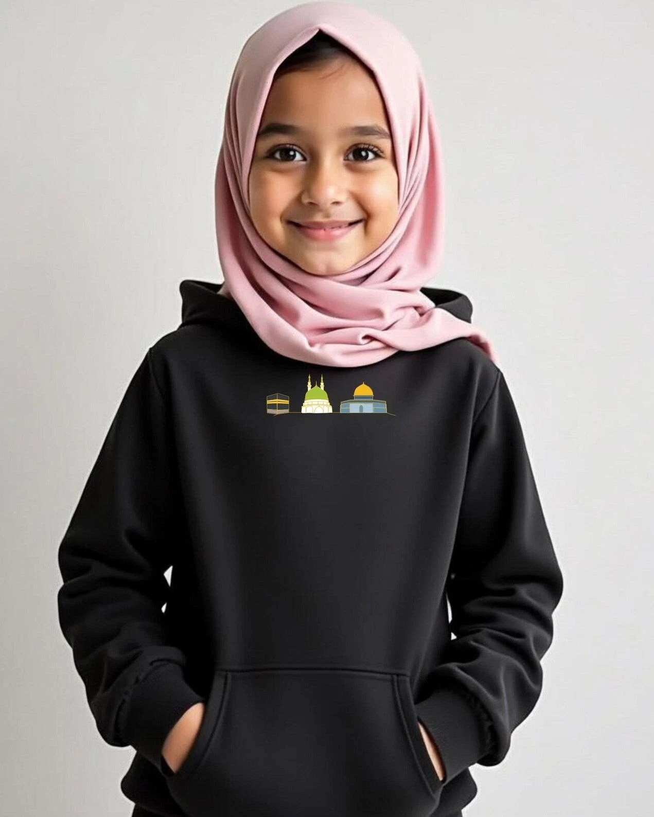 Islamic quotes kids hoodie motivational and positive girls hoodie - Travel to 3