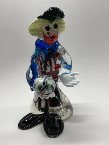 Vintage Murano glass bowling clown with Bal