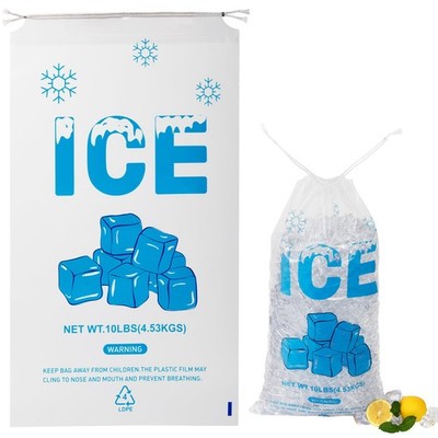 Belinlen 100 12x21inch(100pack)Cotton Draw String-New Pattern, clear, blue 