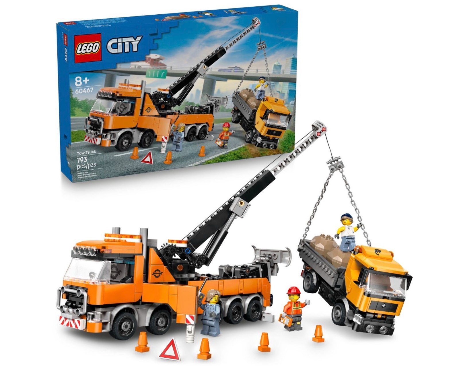 LEGO City Heavy-Duty Recovery Tow Truck with Crane 60467 - F