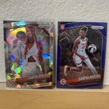 2025 Panini Prizm WNBA Saniya Rivers Blue Velocity + Ice Prizm - Sun #131 RC 🔥